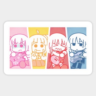 Bocchi the Rock Kessoku Band chibi girls Sticker